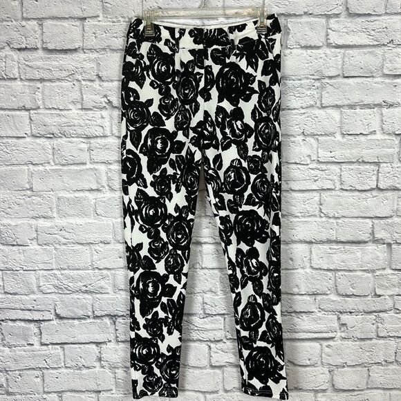 Lucca Couture BLACK ROSE KNIT PANTS Size Small - Picture 1 of 10